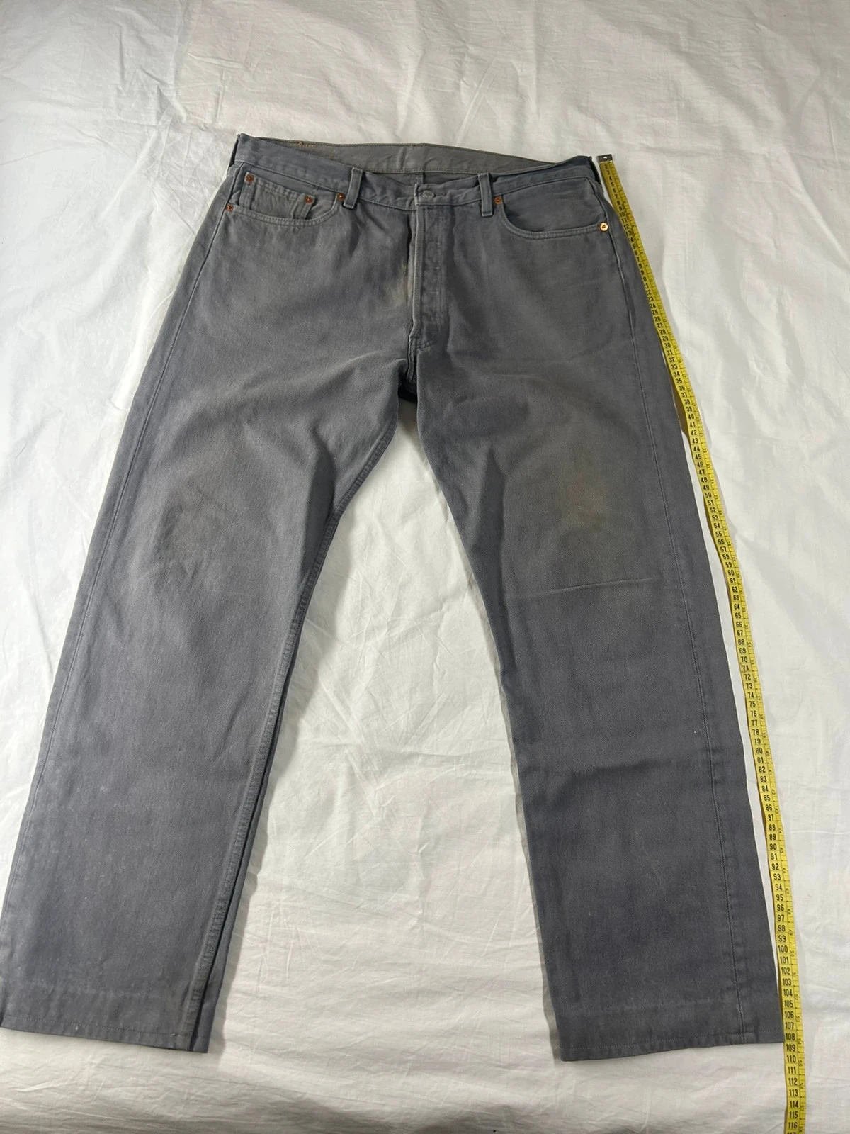 Jean gris coupe droite levi´s lot 501 w38 l36